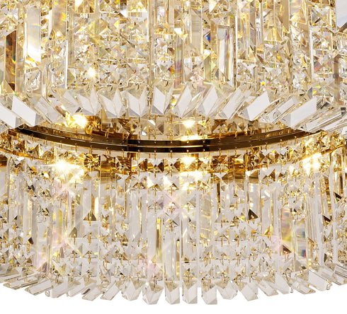 Zula Round Flush Chandelier 12 Light